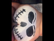 Preview 1 of Halloween ass painting jack the skeleton