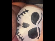 Preview 4 of Halloween ass painting jack the skeleton