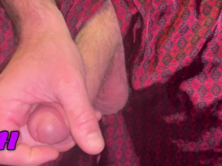 Jerk off Close up of Big Cock with Cum