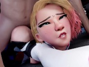 Preview 3 of Gwen Stacy Hard Anal Fucking In House | Best Hentai Across the Spider-Verse 4k