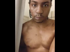 Black gay man shower sexy