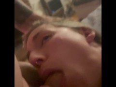 Slut swallows two loads 4/16