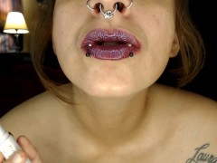 Night Light Purple Plump Lips Piercings