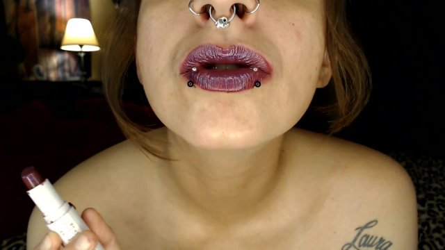 Night Light Purple Plump Lips Piercings