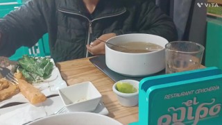 I TOOK A COLOMBIAN TO EAT PERUVIAN FOOD AND SHE ATE MY DICK