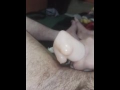 Frist time with pocket pussy