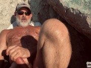 Preview 2 of DADDY GOONER JERK OFF INSTRUCTION AT THE BEACH!