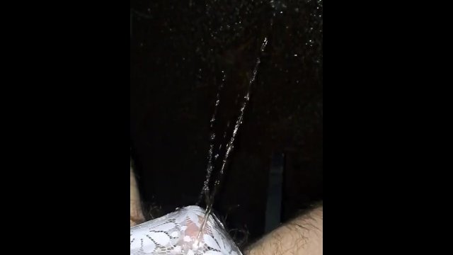 trans girl pees in public