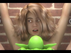 Bound Girl and Hentai Goblin Fuck in the Backrooms (Found Footage)