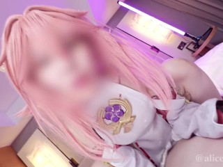 ❤️【aliceholic13】GenshinImpact Yae Miko Cosplaying raw sex video.