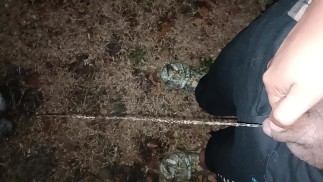 На улице в холод мочится