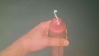 POV under shower handjob
