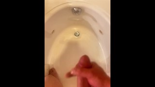 Chaosjackin badkuip cumshot geen water. Zoon aan