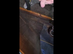 Hot steaming piss on the door