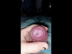 cum play with phimosis tight foreskin