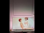Preview 1 of Amateur guy watching hentai porn while jerking off - 4K
