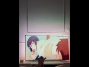 Preview 6 of Amateur guy watching hentai porn while jerking off - 4K