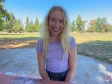 Real Teens - Blonde Teen Kallie Taylor Flashing And Sucking In Public For Her First Casting