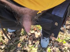 Pissing in the field near Romanian builders