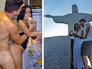 La Sexy Interesada Brasileña Es Recogida Con un Truco De Pasaporte