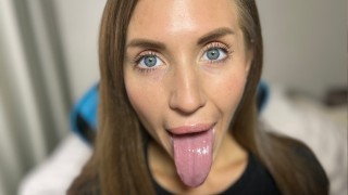 ASMR Mouth Sounds Incredible Licking Spit Painting And Magic Tongue Swirl