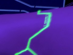Neon Cat Girl Strip Tease LapDance