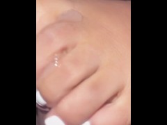 Up close FootJob and reverse