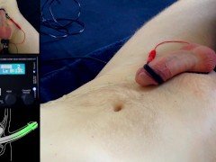 Another Fun E-Stim Session, with graphic showing stimulation