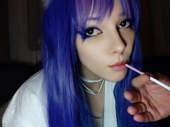 Hot Egirl being fed cigarette by stepdad (full vid on my 0nlyfans/ManyVids)