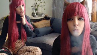 Adorable Alt Girl smoking a cig(full vid on my 0nlyfans/ManyVids)