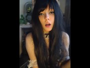 Preview 5 of Goth Maid smoking for you(full vid on my 0nlyfans/ManyVids)
