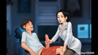 Scena di sesso della saga estiva - Lo scienziato giapponese vuole che io venga - bere sperma.