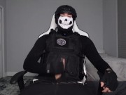 Preview 5 of Ghost cosplayer cums from masturbating to you