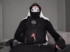 Ghost cosplayer cums from masturbating to you