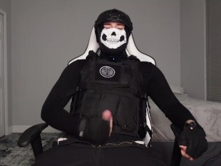 Ghost cosplayer cums from masturbating to you