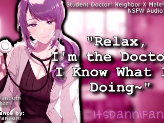Screen Capture of Video Titled: 【NSFW Audio Roleplay】 Your Hot Neighbor Wants to Play Doctor with You~ 【F4M】