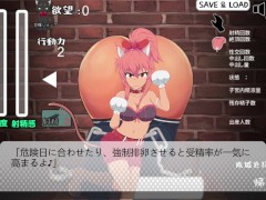 【肉遊び 実況(体験版)】壁にハマったいじめっ子女子〇生復〇SLGエロゲー 性悪爆乳J〇の巨尻揉んだり、手マンしたり・・・(アニメーション壁尻おさわり同人エロゲー）