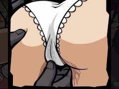Sexy Cartoon Maid Fingering Squirting