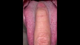 Minha língua close-up