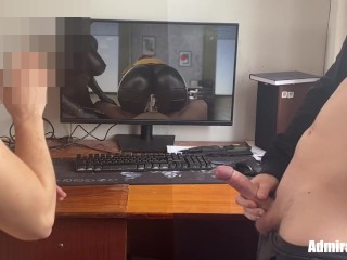 TOOK OUT a DICK WHILE WATCHING HENTAI AND CUMMATED a CUCKOLD