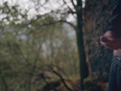 Outdoor Lover's Public Hiking In The Mountains Made Me So Horny I Came A Huge Load In The Forest