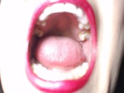 Preview 1 of Milf Mouth Tour Big Wide Open Mouth