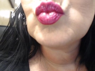 Lip Smelling Fuchsia Pink Lipstick Tube