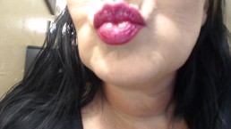 Lip Smelling Fuchsia Pink Lipstick Tube