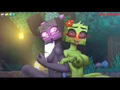 Minecraft Horny Craft - Part 64 Threesome Finale Endergirl And Creeper!! By LoveSkySanHentai