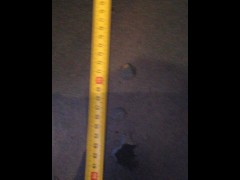 Long Distance Cumshot... I shoot it 100 cm (~ 39 1/3")