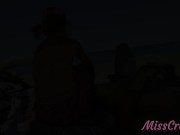 Preview 1 of Public handjob in nude beach masturbating and Cumshot of Big Cock in Front of Everyone - MissCreamy
