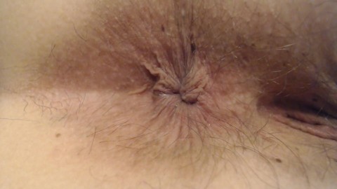 Abby's Asshole Pucker Squeeze Spread closeup