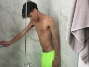 Preview 4 of THE INCREDIBLE AND GIFTED VENEZUELAN BOY COMES BACK TO SHOW US HIS HUGE COCK IN THE BATHROOM