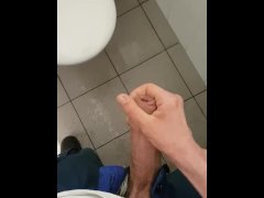 Naughty Piss fun on Public toilet